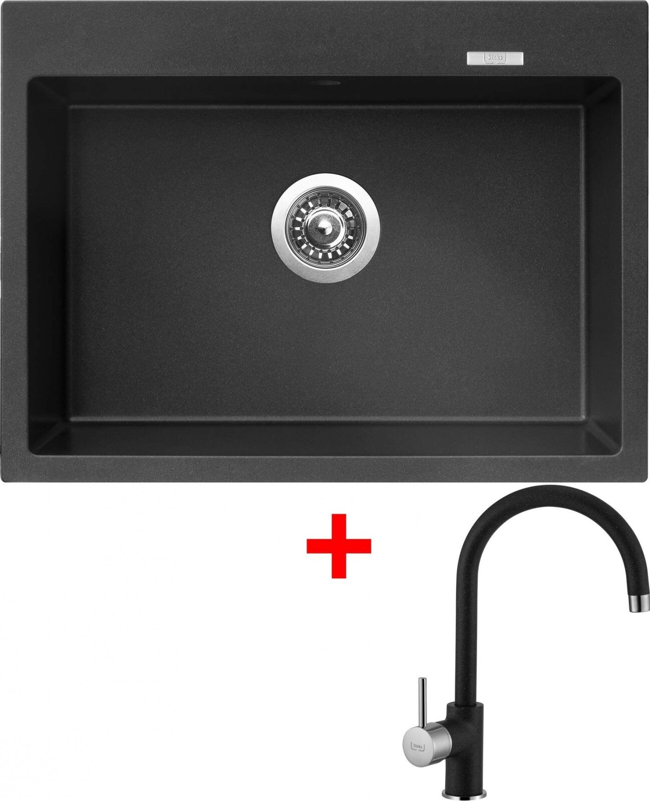 Sinks Maximo 680 Metalblack + Vitalia GR
