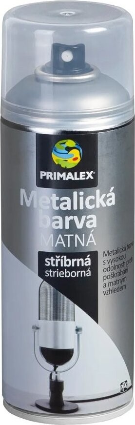 Primalex Sprej metalická MAT stříbrná 400 ml