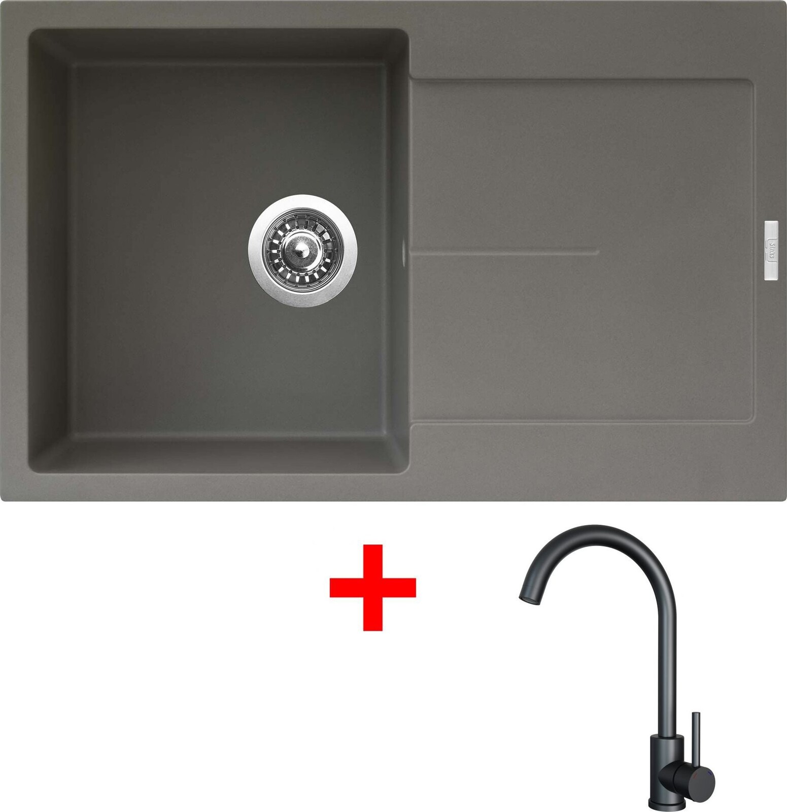 Sinks Ultima 790 Truffle + Arco čierny matný