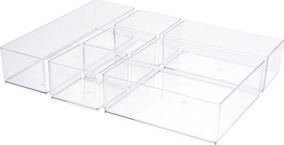 Eleganza Organizér na sponky do vlasů, kosmetiku, 6 přihrádek