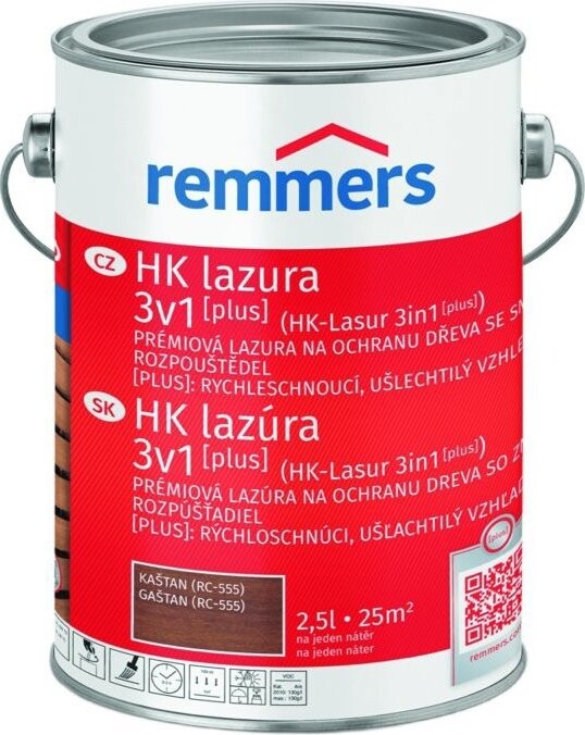 Remmers HK Lazura 3v1 [plus] 2,5 l Kastanie / Kaštan