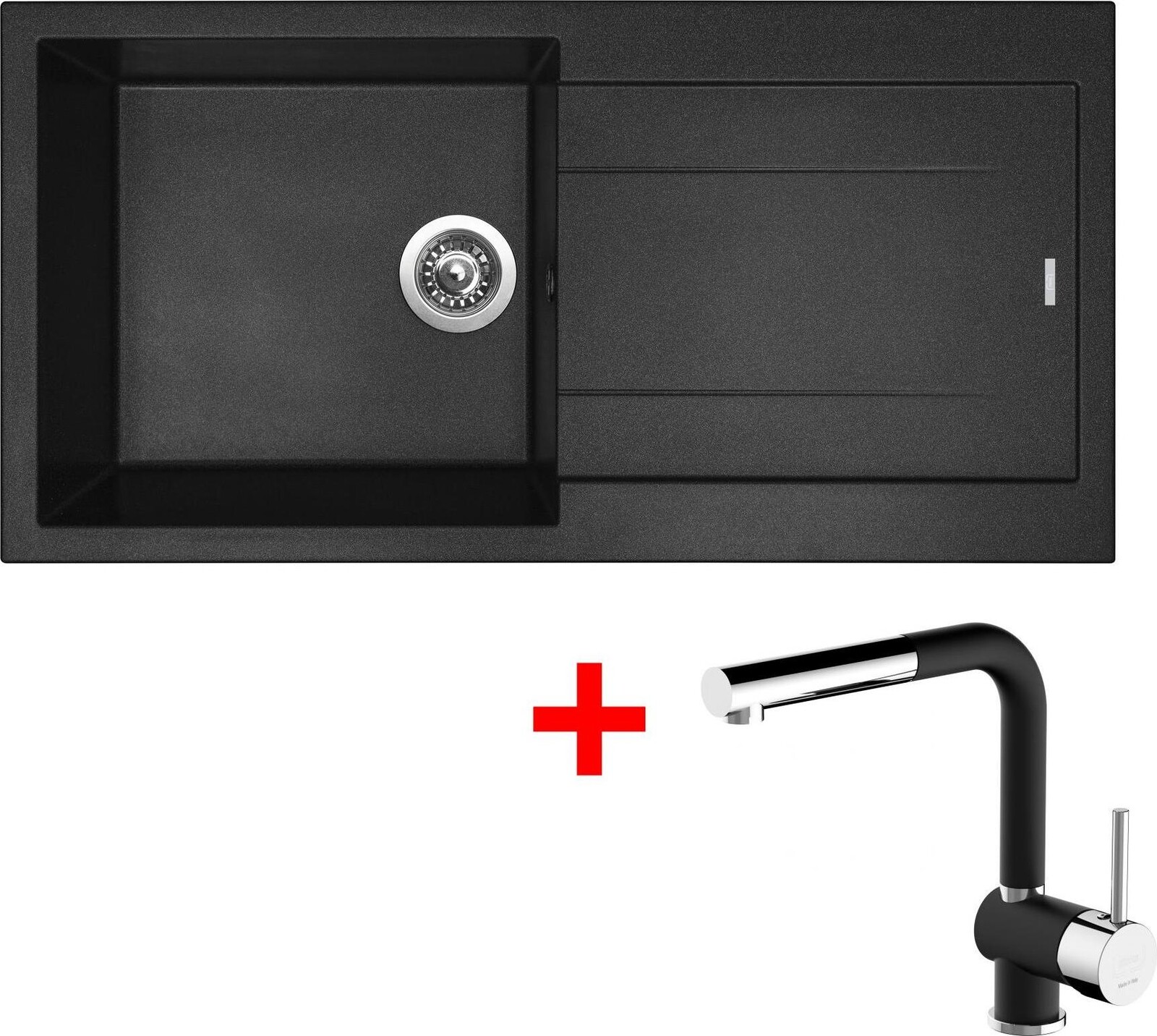 Sinks Amanda 990 Nanoblack + Mix 3 P Nanoblack