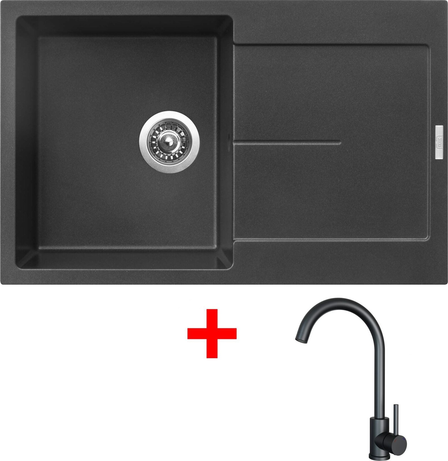 Sinks Ultima 790 Metalblack + Arco čierny matný