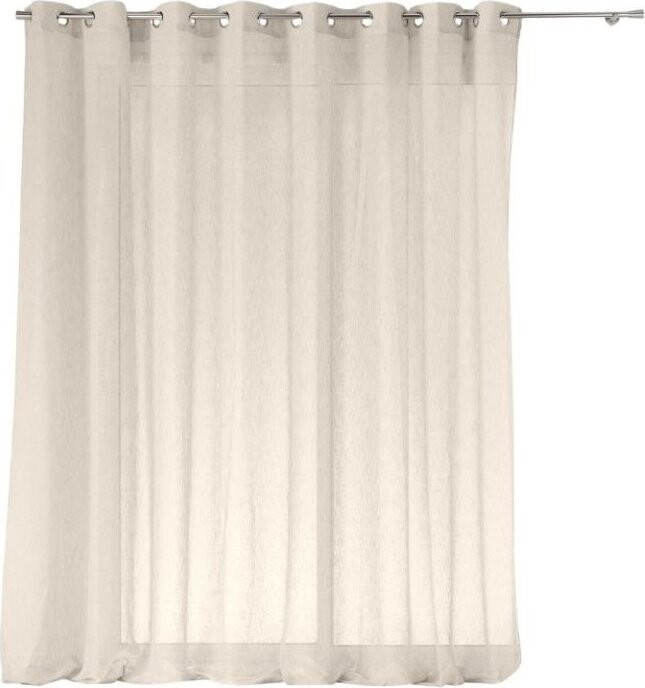 Douceur d'intérieur Široký závěs s kroužky, efekt lnu, CARLIN, 300 × 240 cm