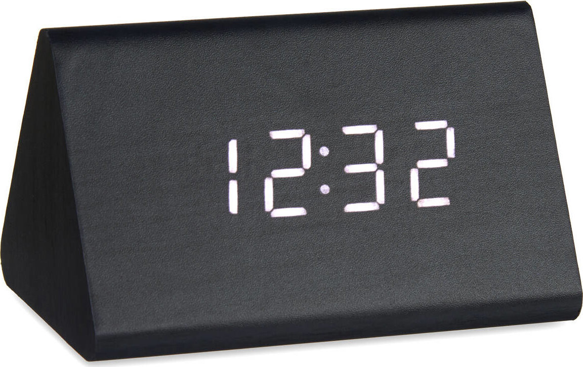 Giftdecor Digitálne hodiny z MDF, čierne