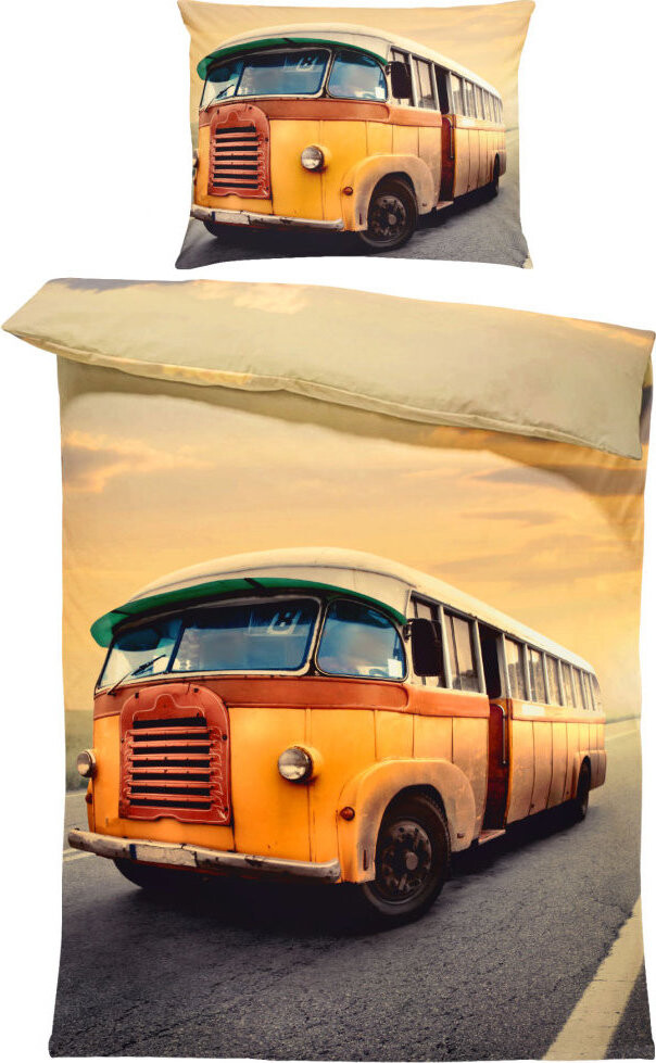 IMPAR Obliečky Retro autobus, 140 × 200 cm + 90 × 70 cm