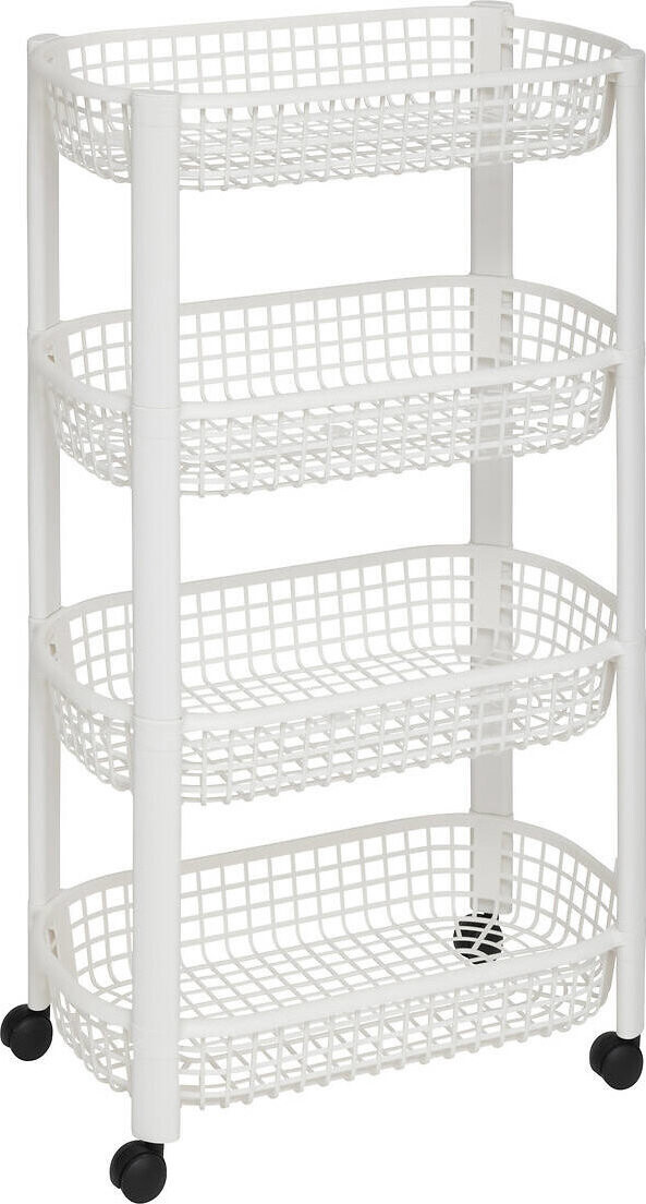 5five Simply Smart Basket Kuchyňský vozík na kolečkách, plastový, 46,5 × 25,5 × 79 cm