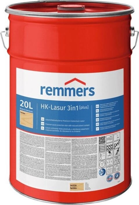 Remmers HK Lazura 3 v 1 [plus] 20 l, farblos / bezbarvý