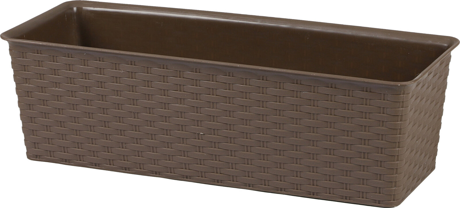 DOCHTMANN Květináč rattan obdelník 40 × 16,5 × 12 cm, hnědý