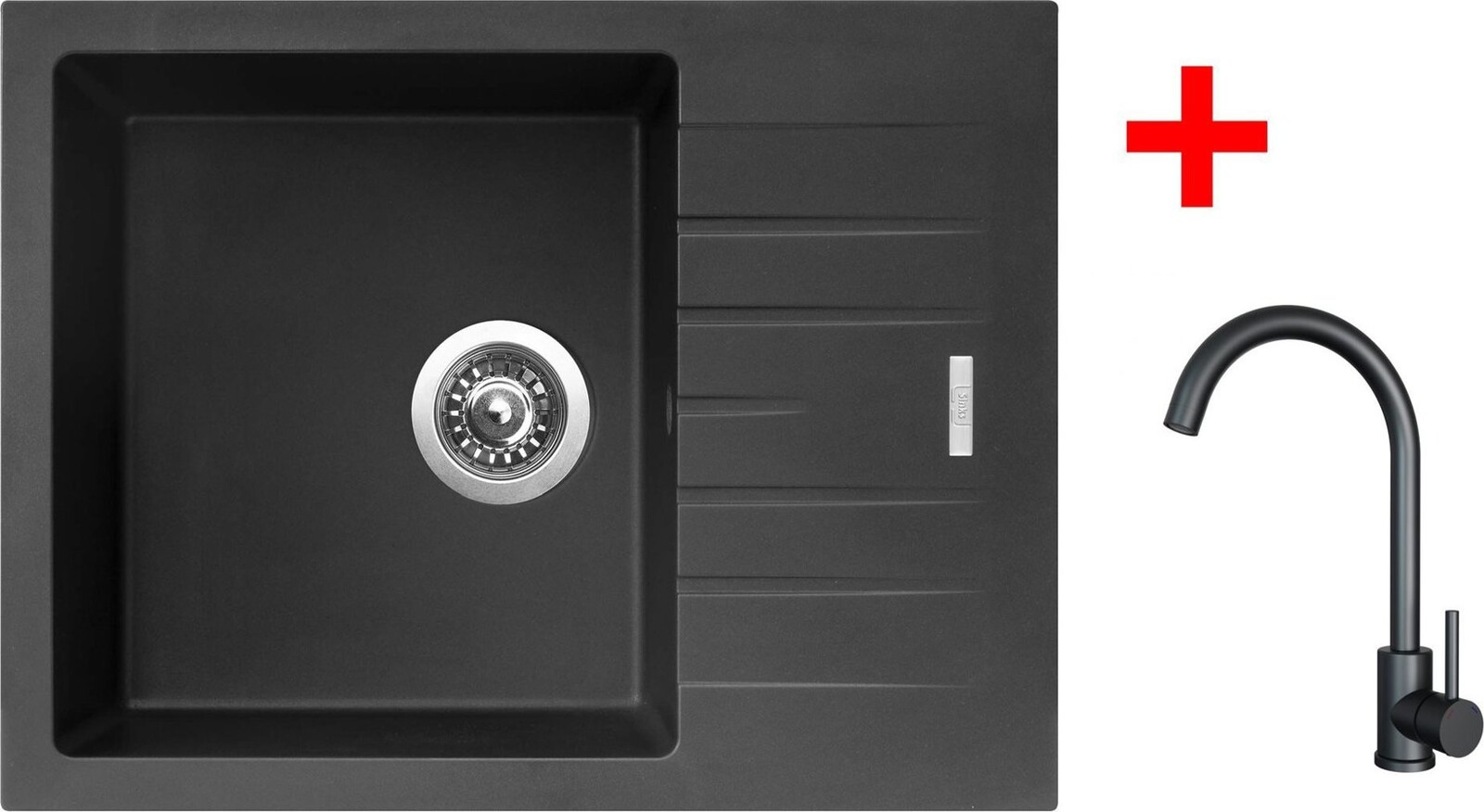 Sinks Perfecto 650 Pureblack + Arco černý matný