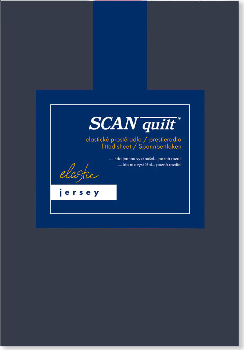 SCANquilt Prestieradlo Jersey Elastic Lycra tmavo sivé 120 × 200 cm