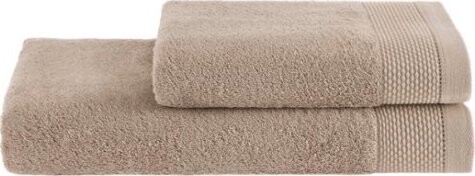Soft Cotton Bamboo Sada ručník a osuška 2 ks, béžová