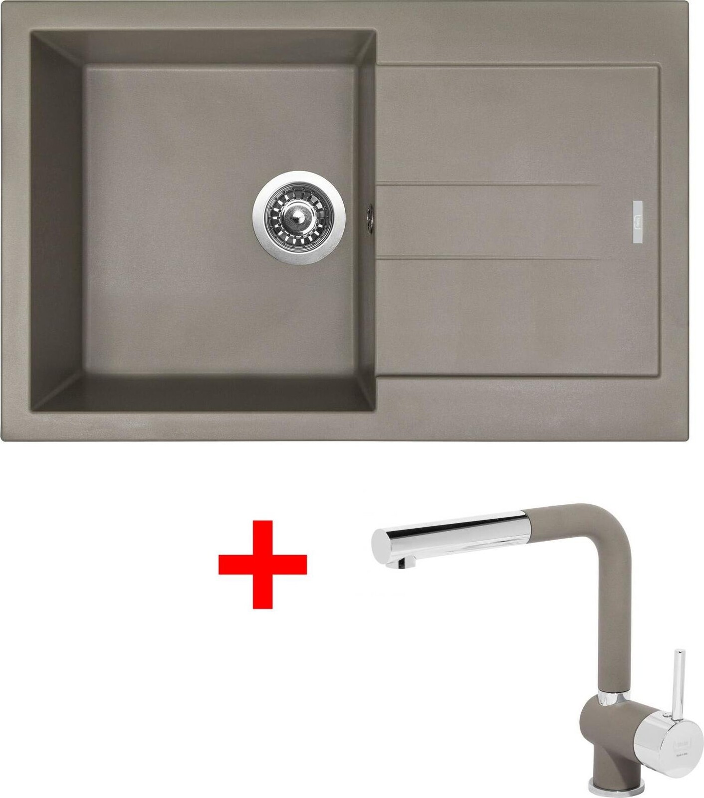 Sinks Amanda 780 Truffle + Mix 3 P GR