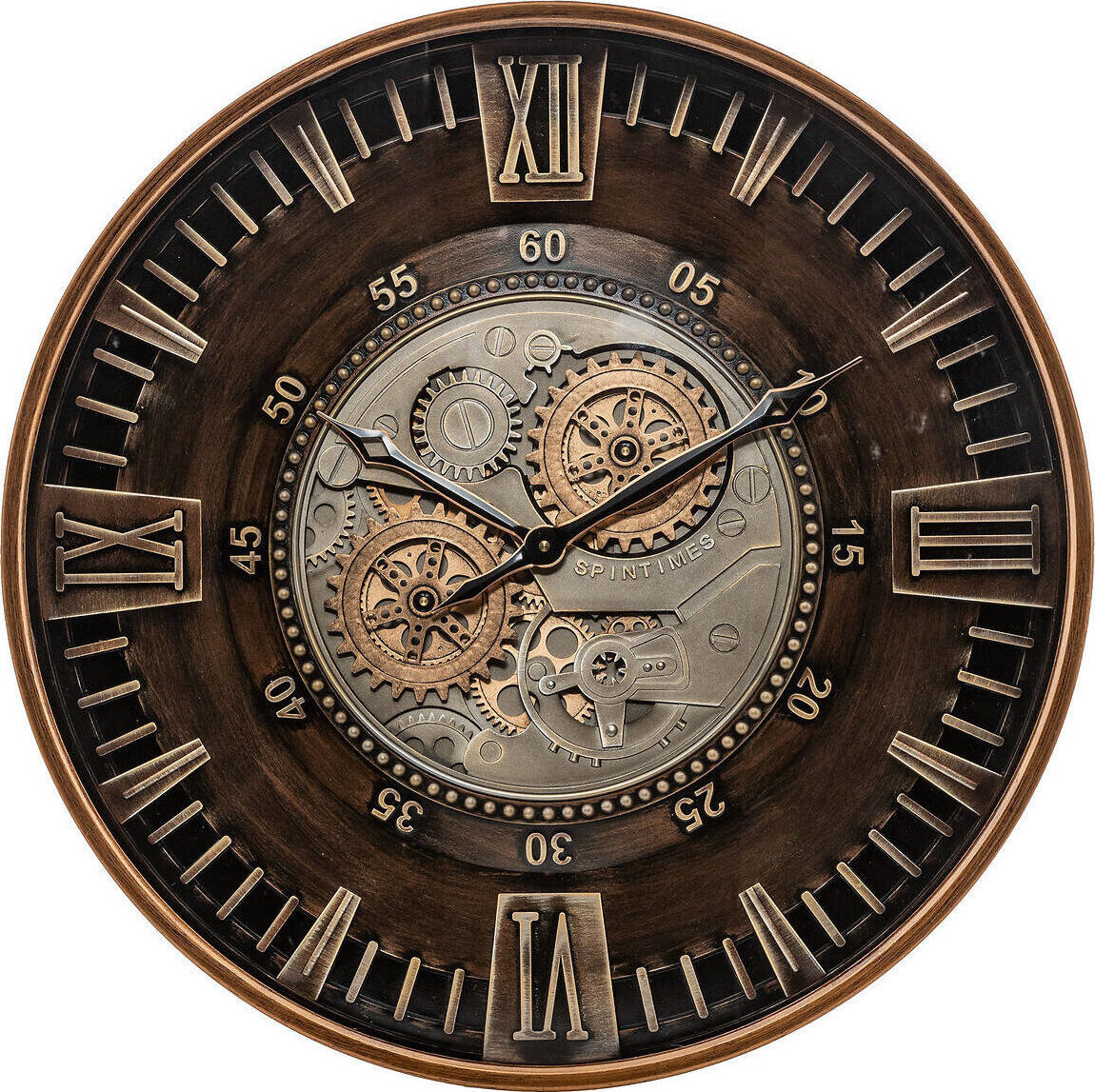 Atmosphera Hodiny v retro stylu s viditelným mechanismem YONI, 59 cm