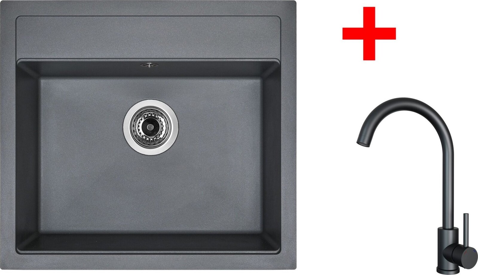 Sinks Solo 560 Titanium + Arco čierny matný