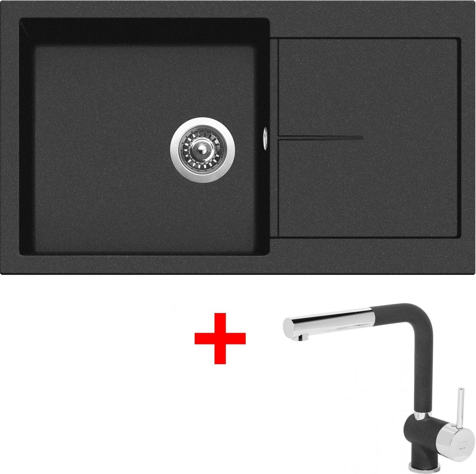 Sinks Infinity 860 Metalblack + Mix 3 P GR