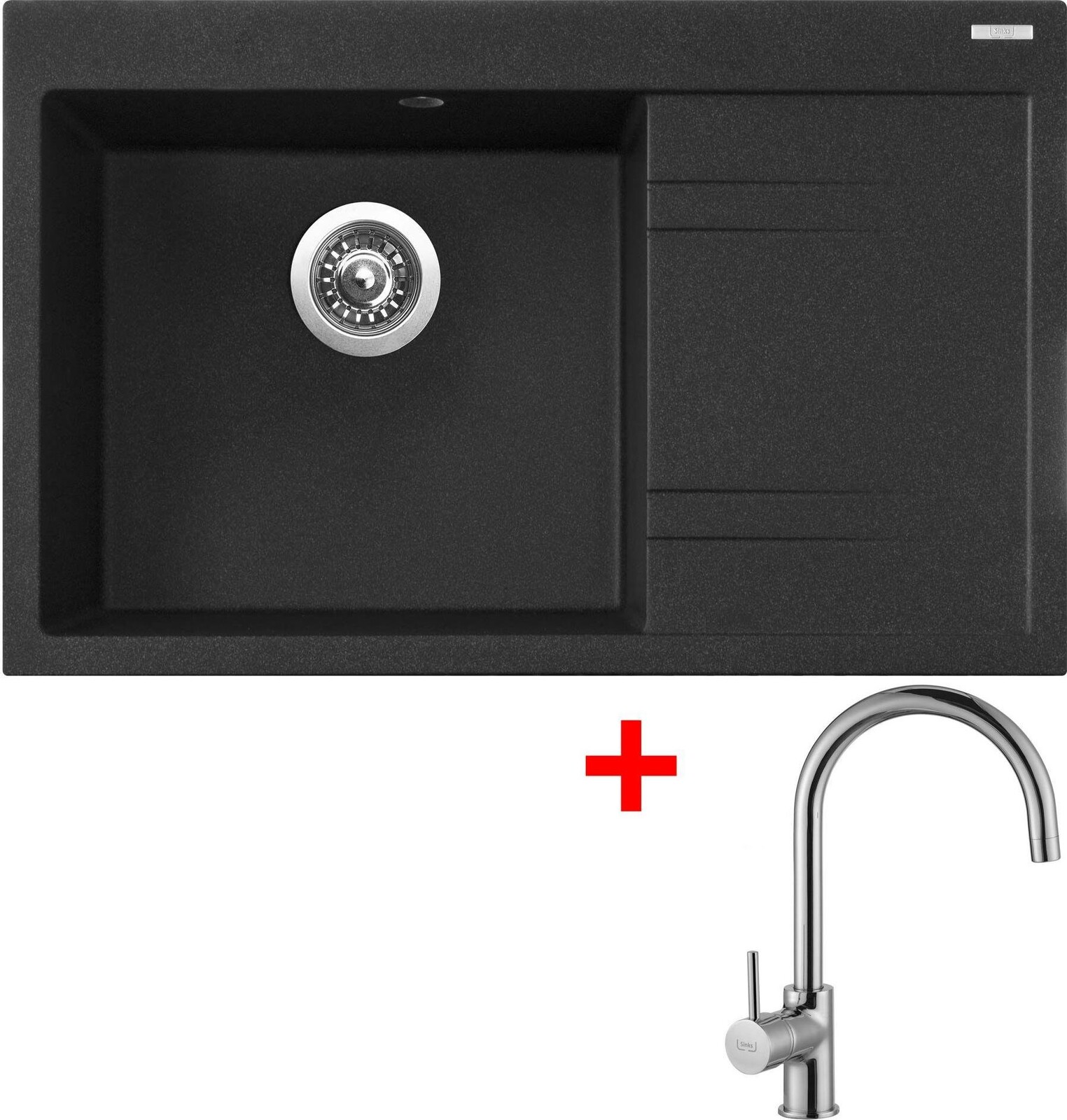 Sinks Rim 780 L Granblack + Vitalia