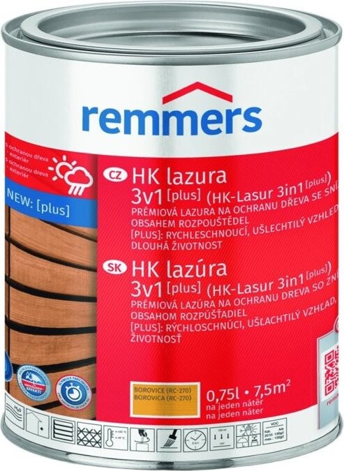 Remmers HK Lazura 3v1 [plus] 0,75 l Kiefer / Borovice