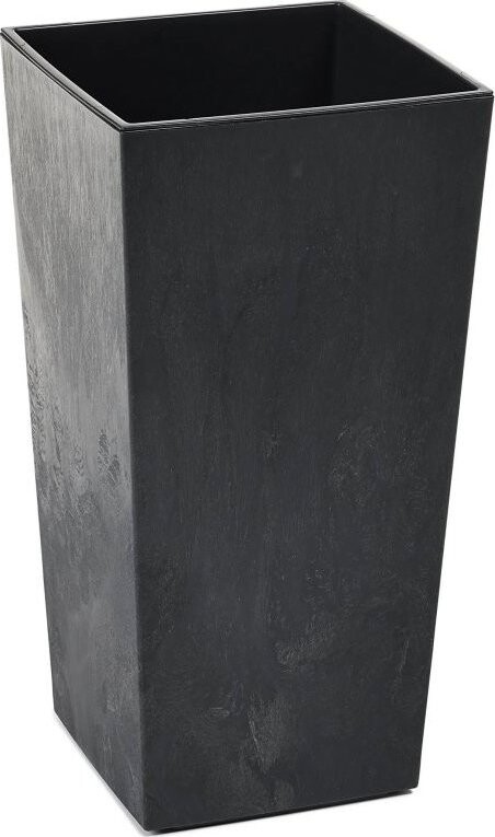 Lamela Květináč FINEZIA 35 × 35 cm, efekt beton-černý