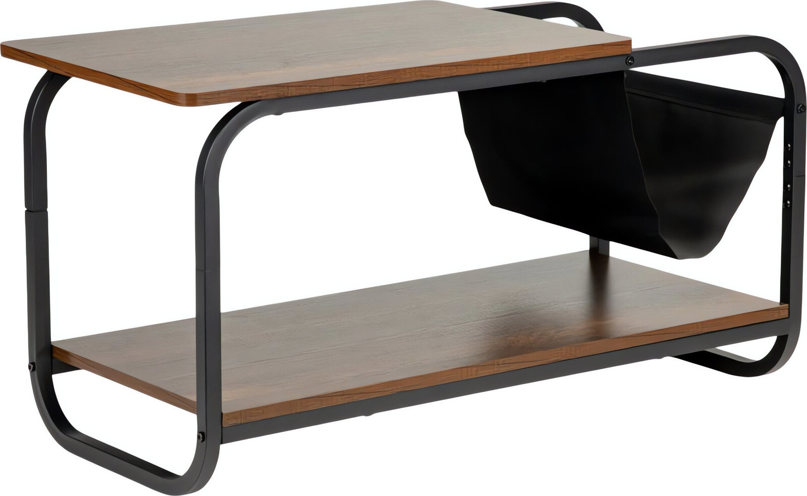 ModernHome YLT-1502 Konferenční stolek 86 cm, 2 úrovně, hnědý
