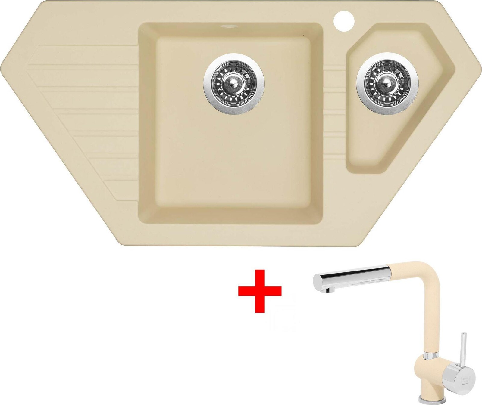 Sinks Bravo 850.1 Sahara + Mix 3 P GR