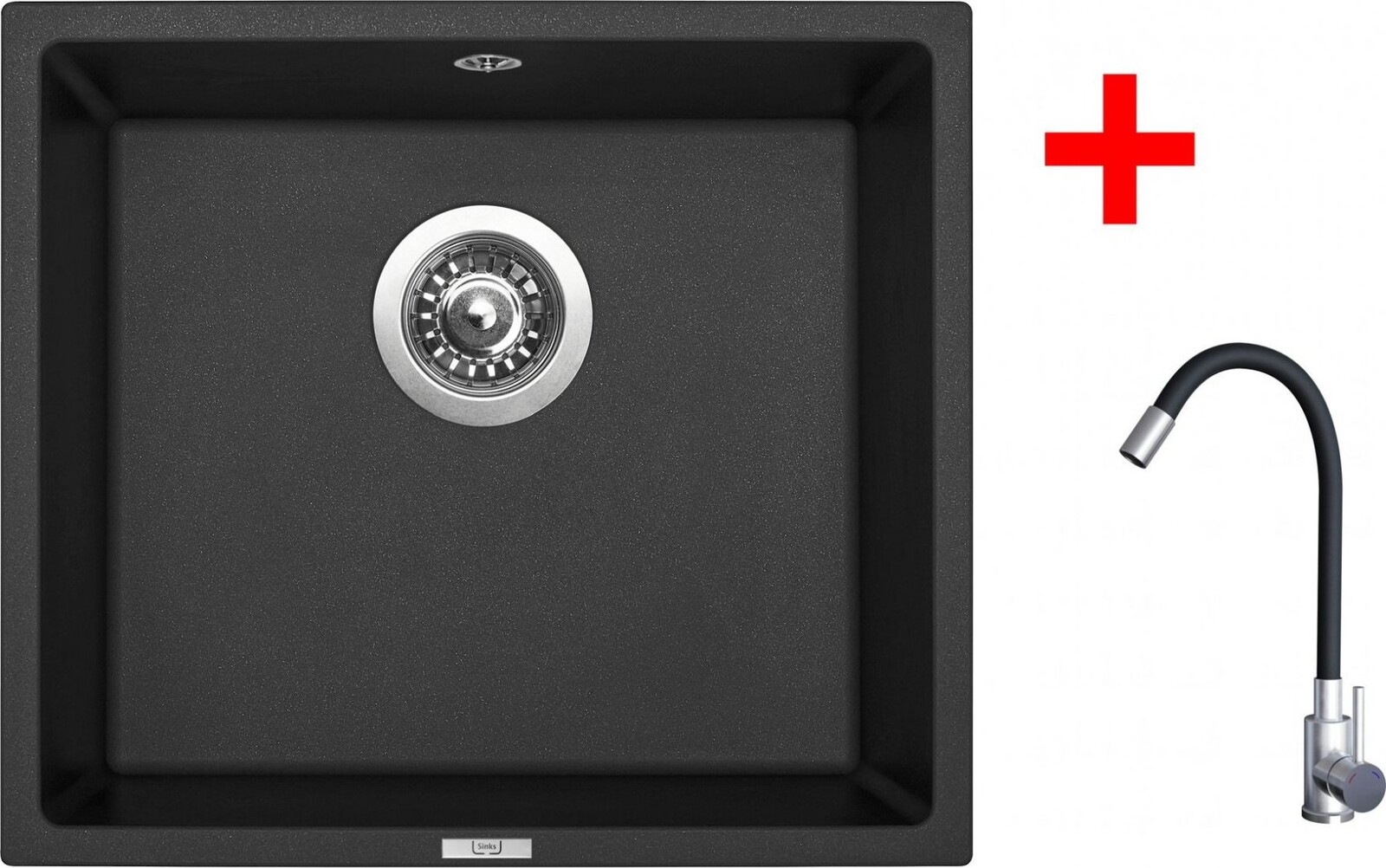 Sinks Frame 457 Granblack + Elasta nehrdzavejúca oceľ/čierny