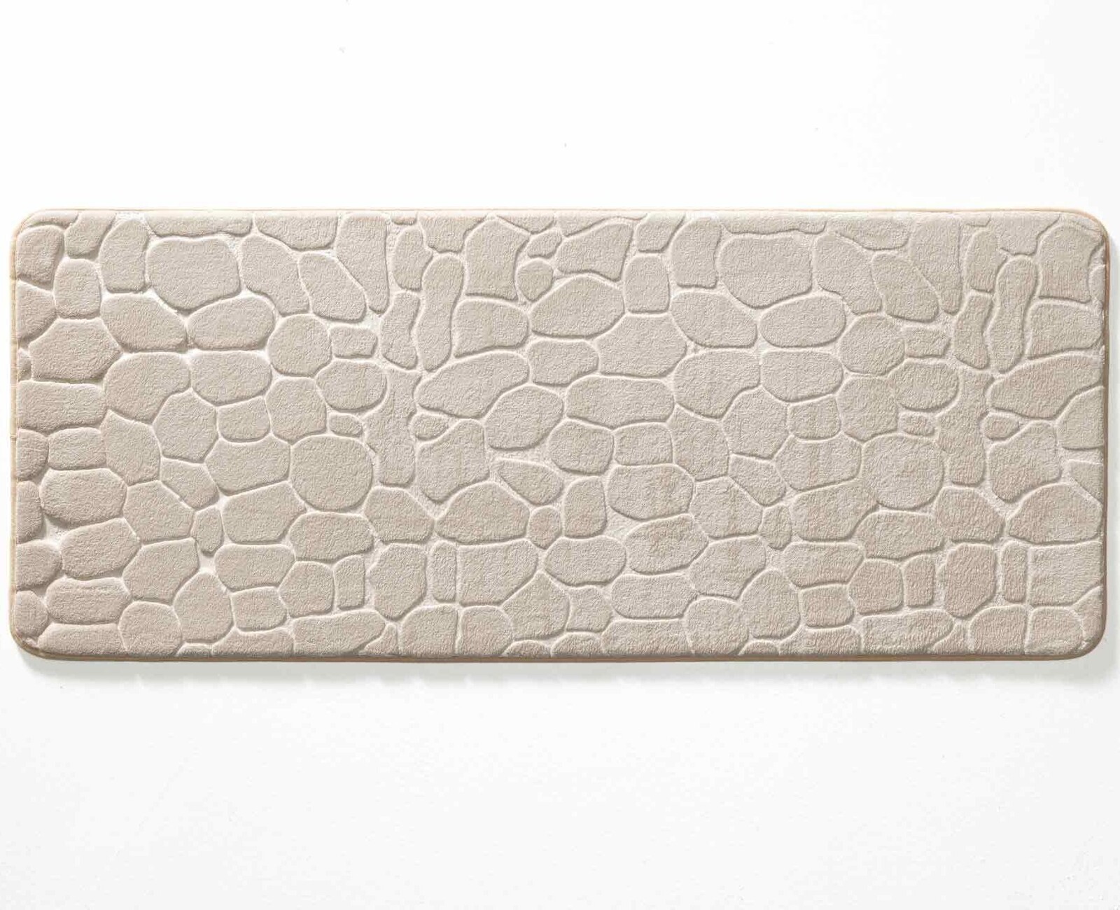 Douceur d'intérieur Podlhovastá kúpeľňová predložka s reliéfnym vzorom 50 × 120 cm, sivá