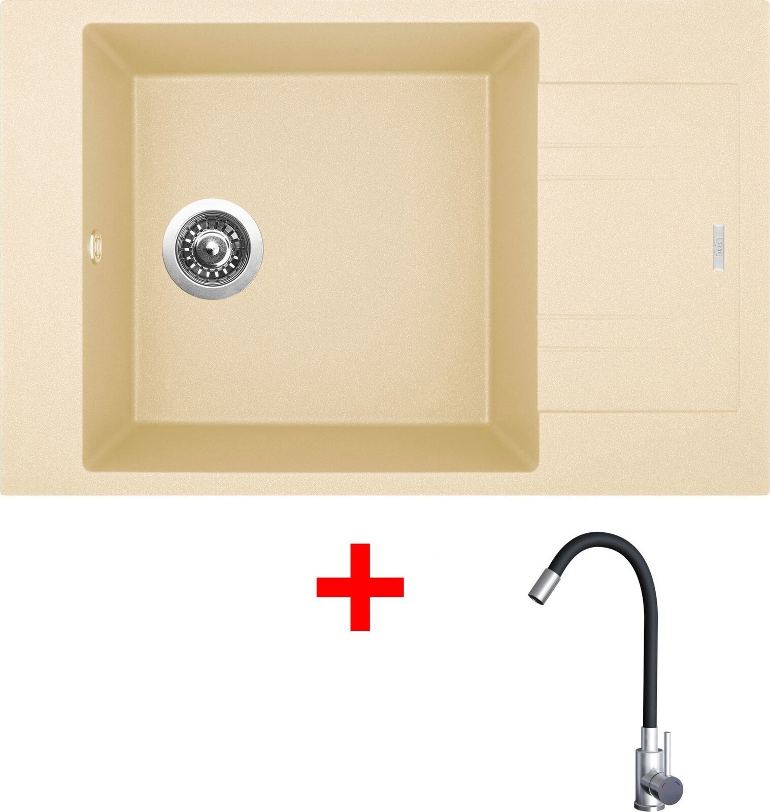 Sinks Vario 780 Sahara + Elasta nehrdzavejúca oceľ/čierny
