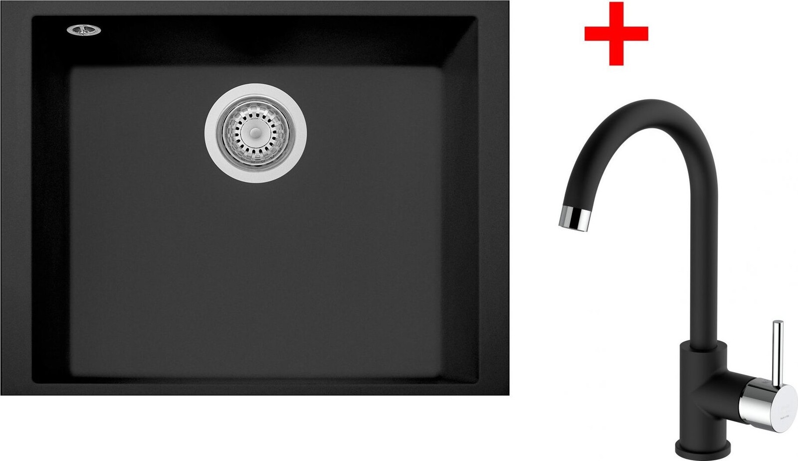 Sinks Cube 490U Nanoblack + Mix 35 Nanoblack
