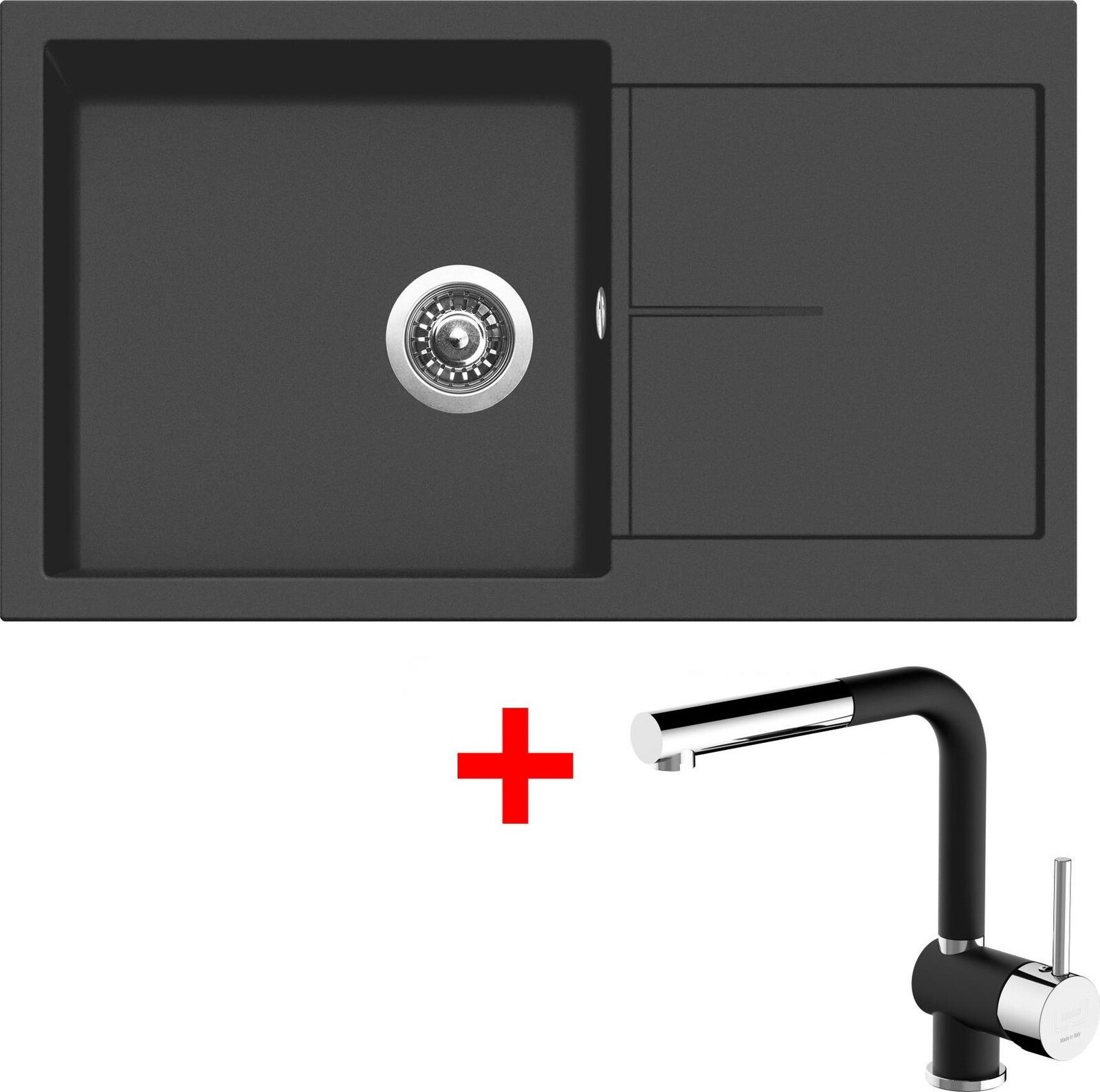 Sinks Infinity 860 Nanoblack + Mix 3 P Nanoblack