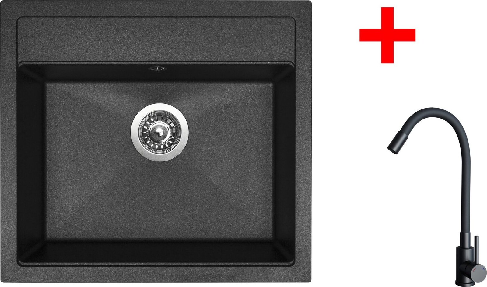 Sinks Solo 560 Granblack + Elasta čierny matný