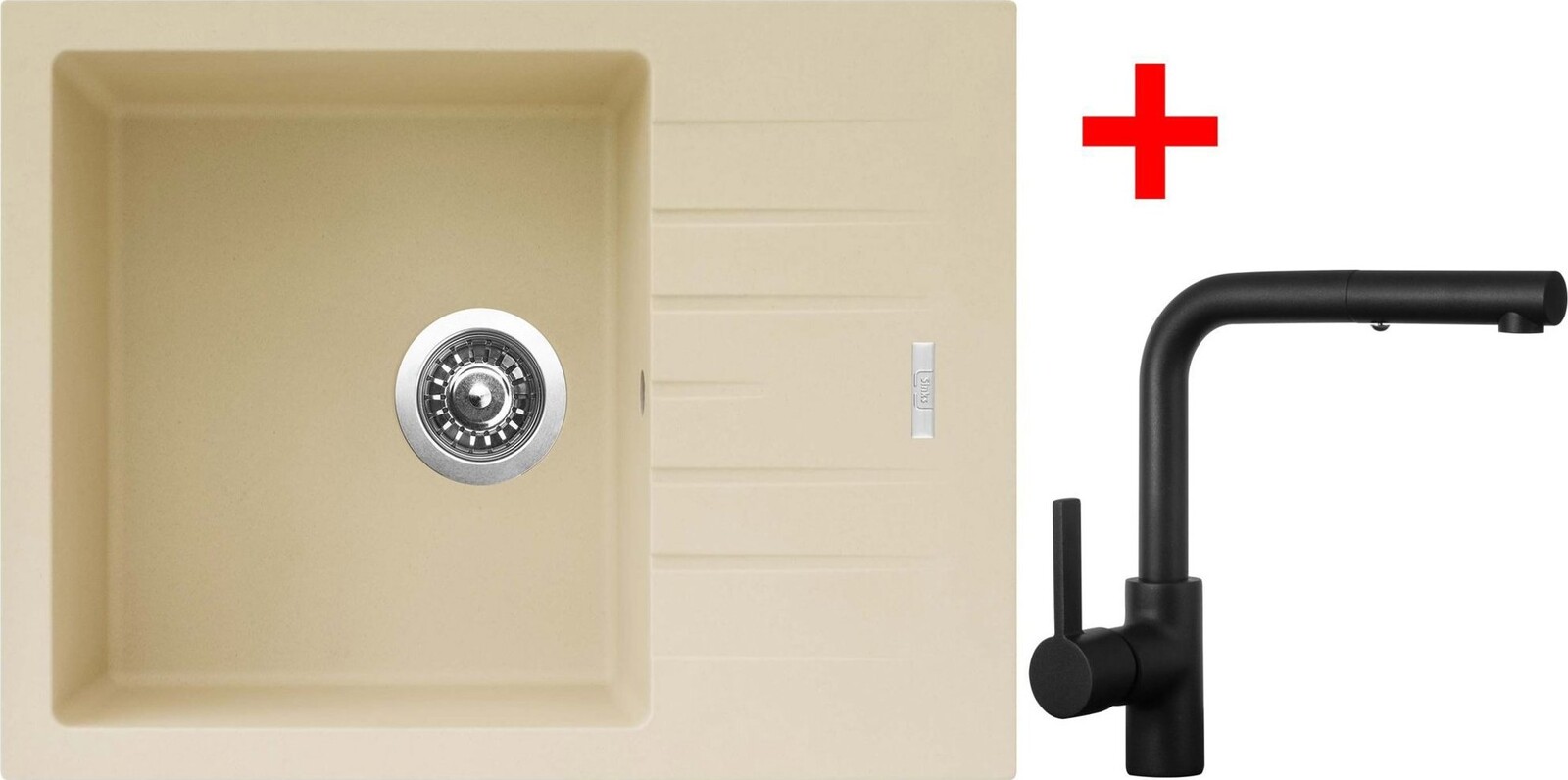 Sinks Perfecto 650 Sahara + Enigma S čierny matný