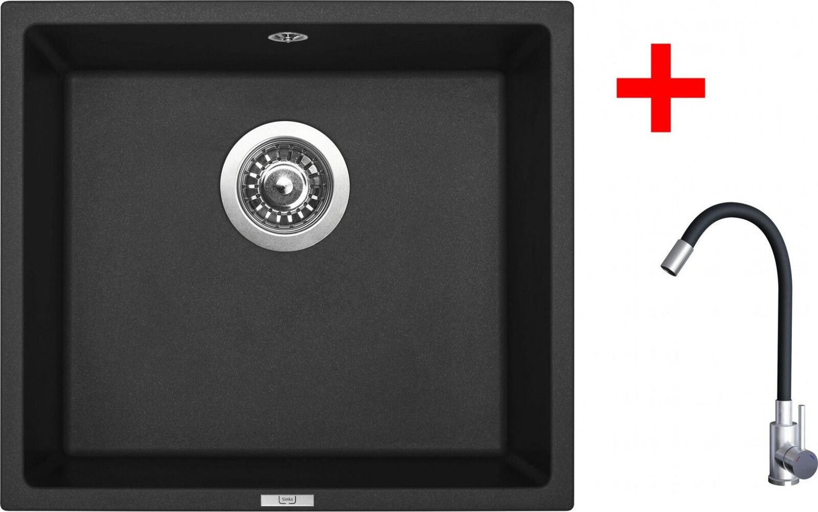 Sinks Frame 457 Pureblack + Elasta nerez/černý
