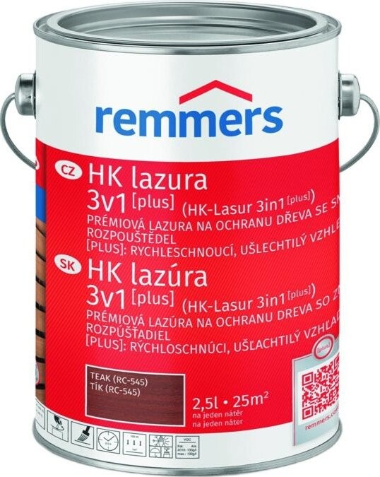 Remmers HK Lazúra 3 v 1 [plus] 2,5 l Teak/Tík