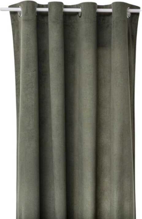 Atmosphera Dekorativní závěs s kroužky LILOU, 140 × 260 cm, zelený