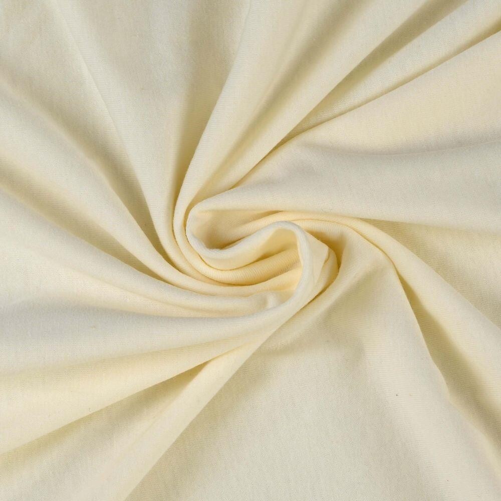 Kvalitex Jersey plachta na posteľ smotanová 140 × 200 cm