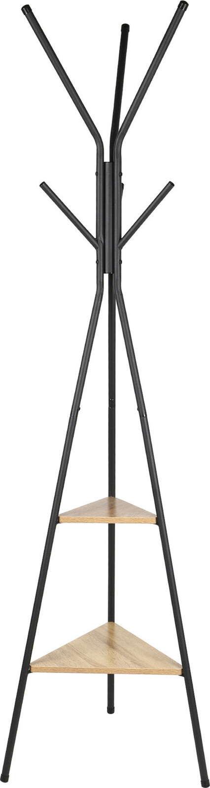 DOCHTMANN Věšák na oblečení s policemi, 49 × 180 cm, černý