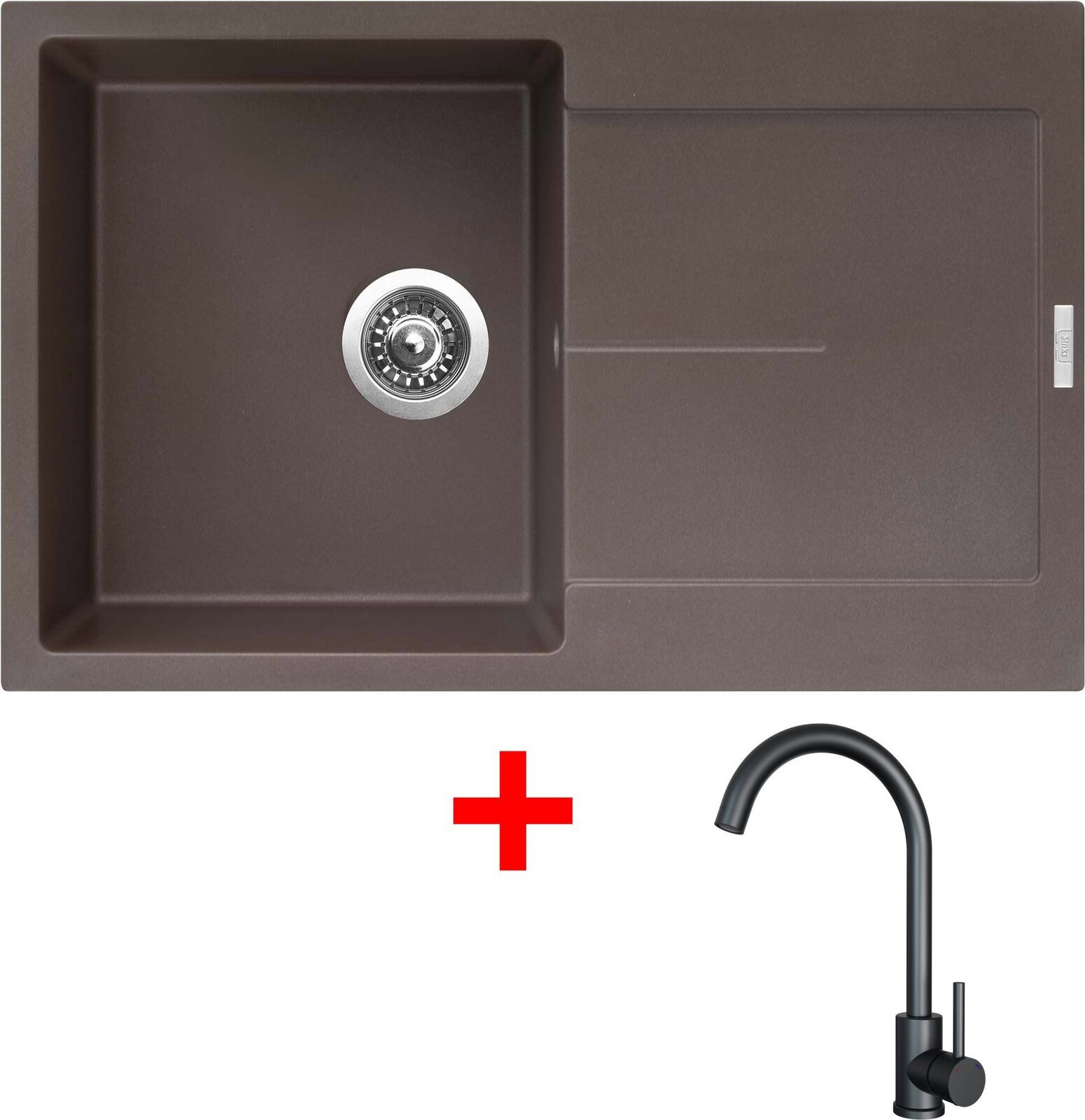 Sinks Ultima 790 Marone + Arco čierny matný