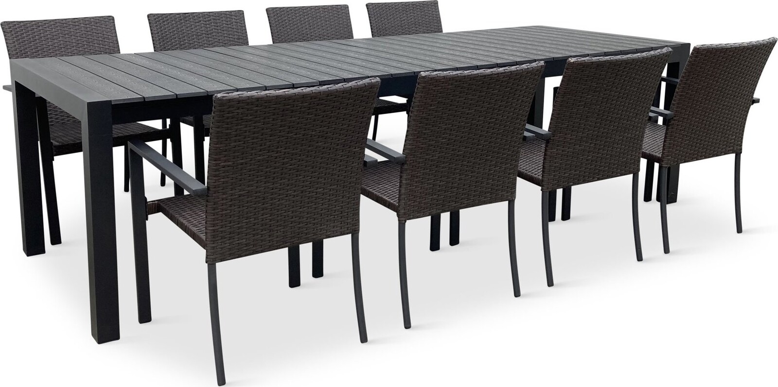 NOELA GRANDE PASTO XXL/WICKER PAT Set zahradního nábytku, ratan, 1 stůl + 8 židlí