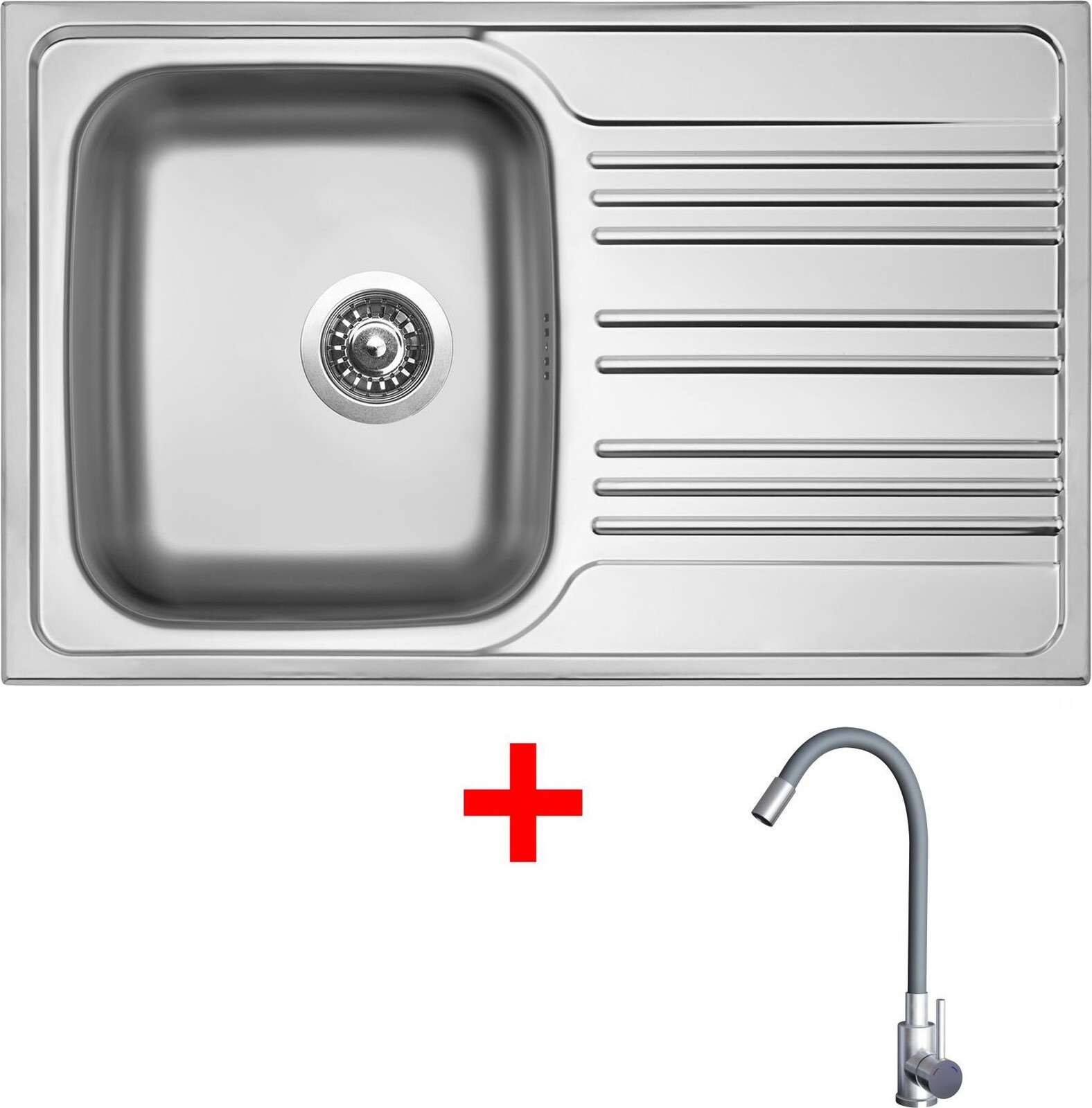Sinks Star 780 + Elasta nehrdzavejúca oceľ/sivý