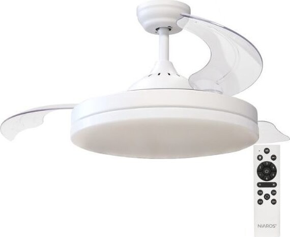 Garsaco Stropní ventilátor se světlem Tungati 107 cm 61 W, 1521 lm, CCT, DO, bílý