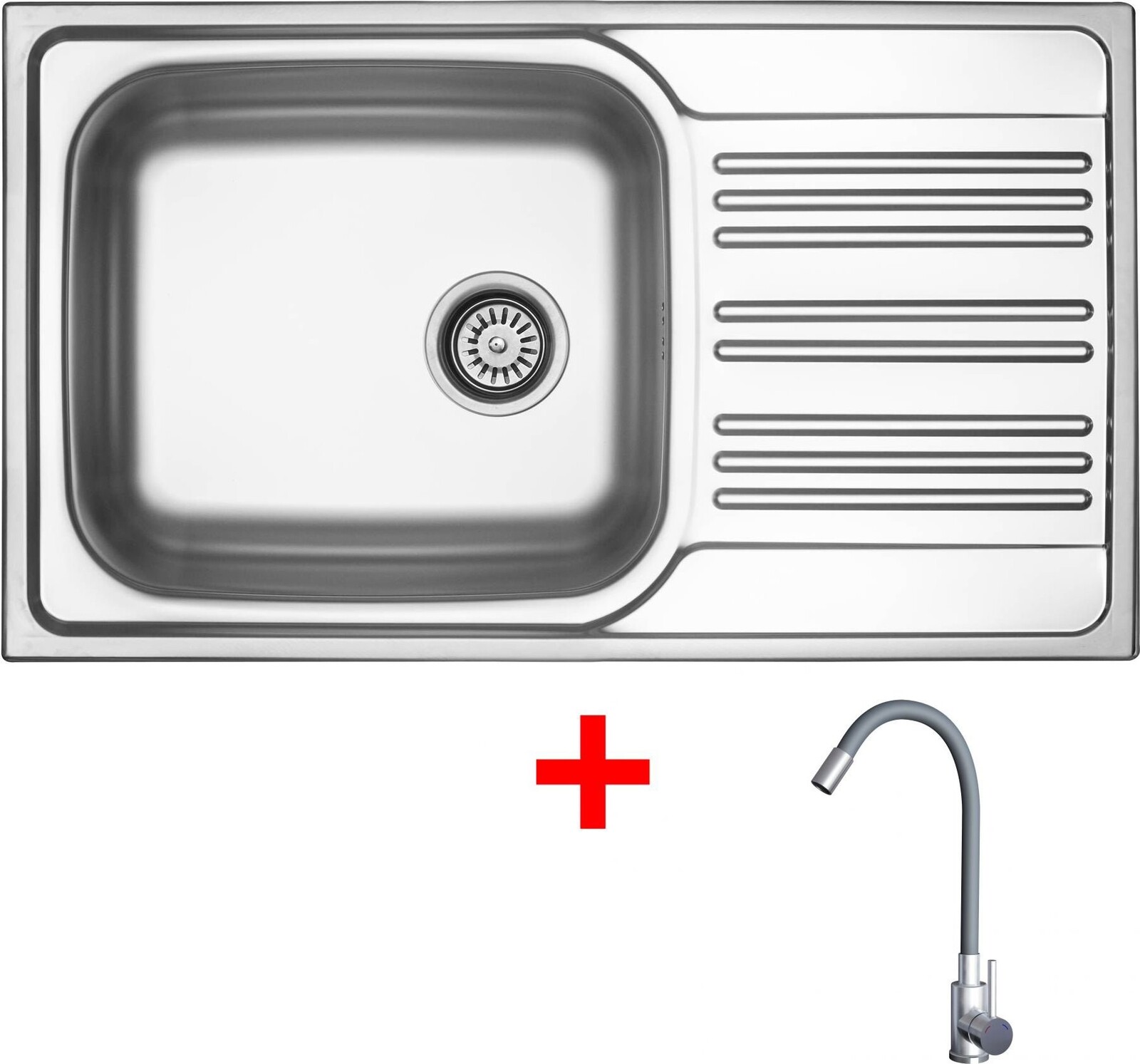 Sinks Star 860 XXL + Elasta nerez/šedý