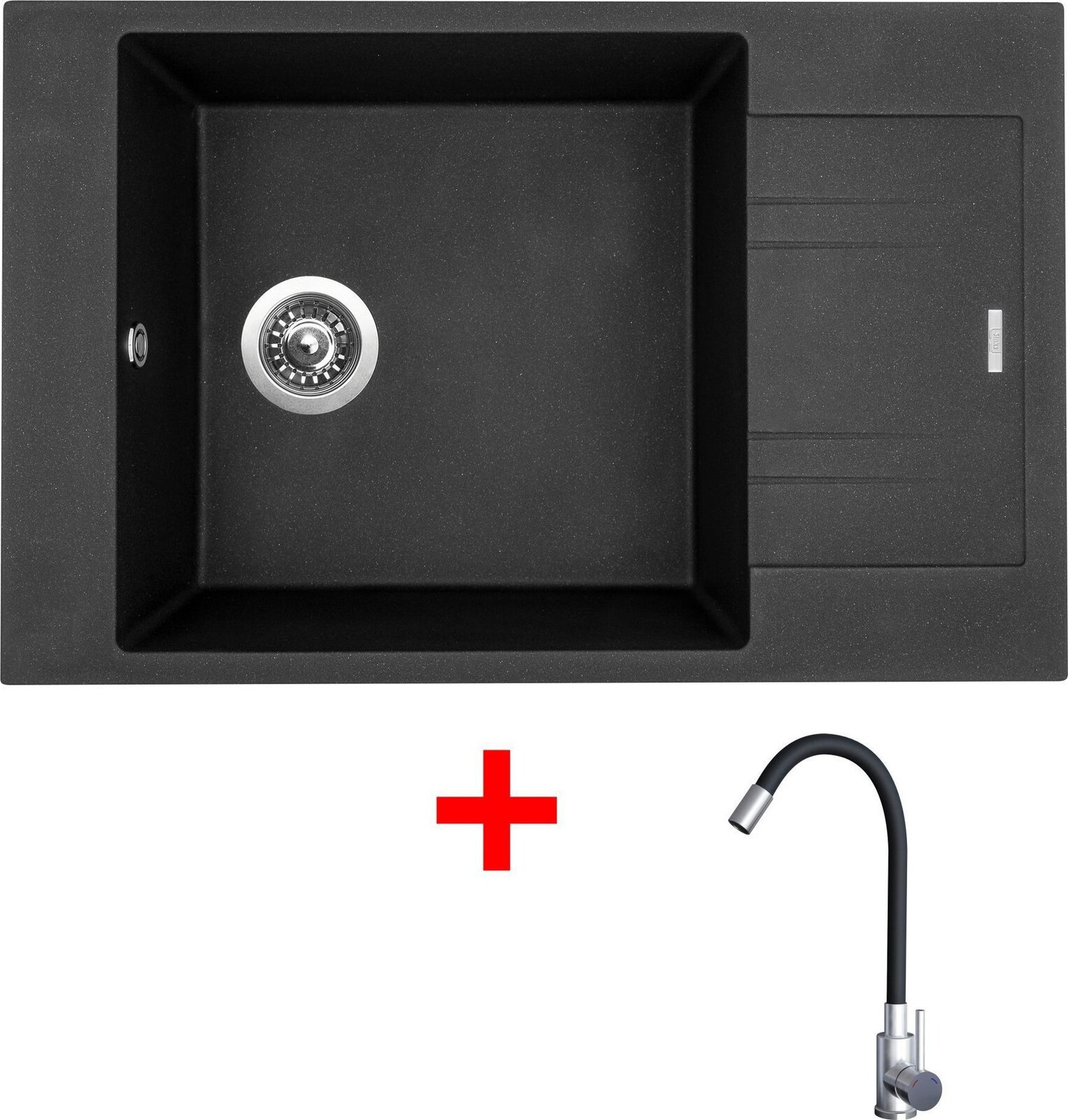 Sinks Vario 780 Metalblack + Elasta nehrdzavejúca oceľ/čierny