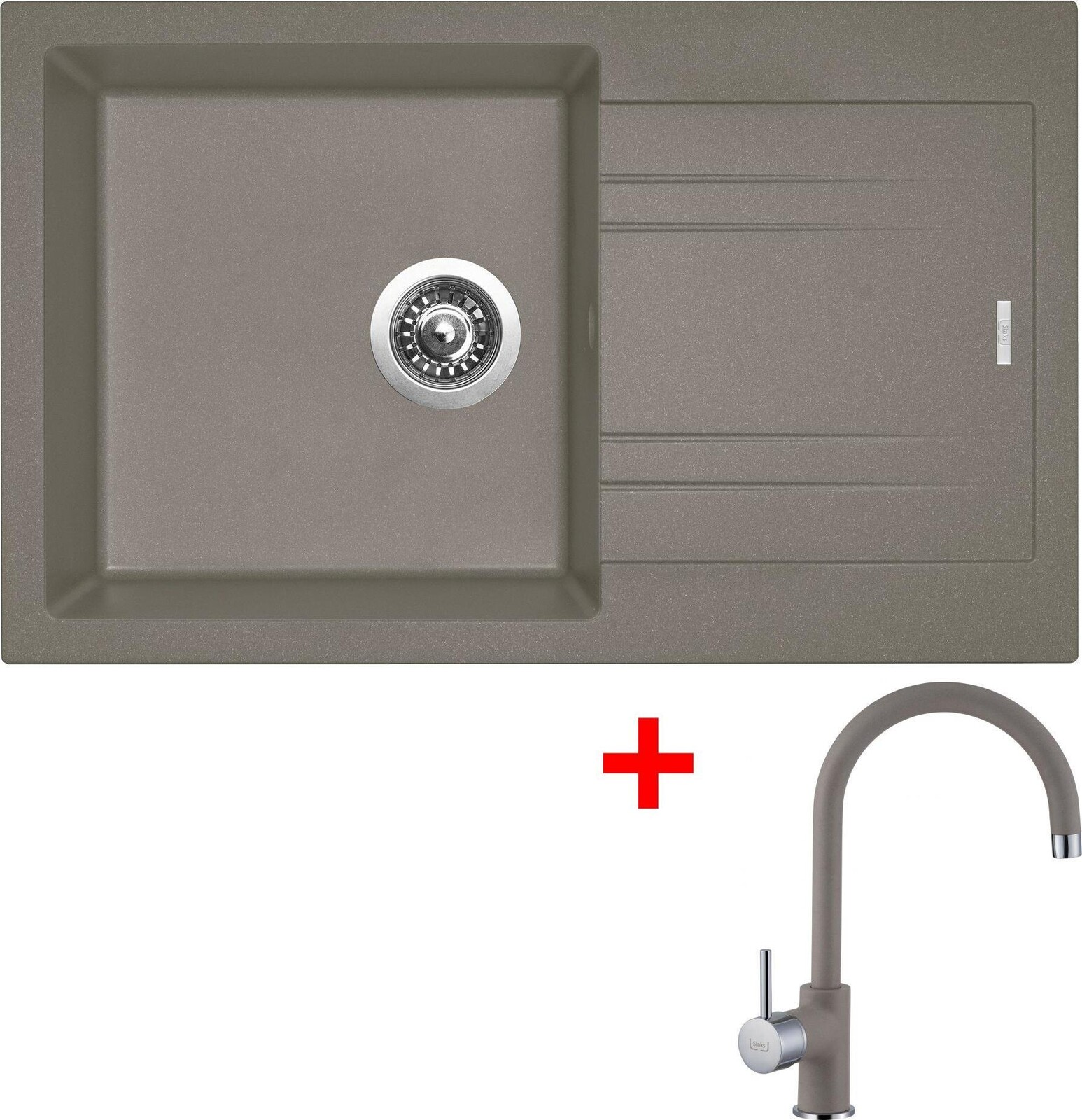 Sinks Linea 780 Truffle + Vitalia GR