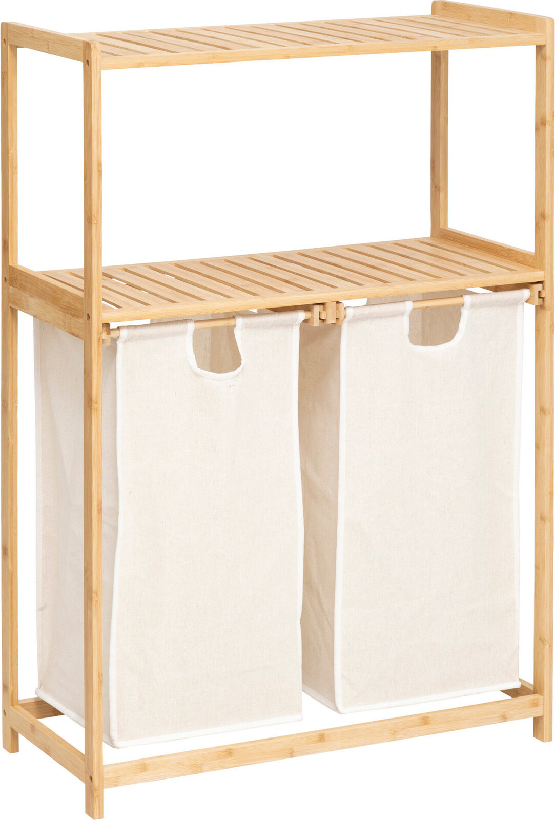 5FIVE SIMPLY SMART Bambusový regál s košem na prádlo TIDY BOX, 72 × 33 × 109 cm