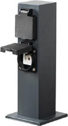 Kanalux Zásuvkový sloupek Nasto 2 × 230 V, 16 A antracitový