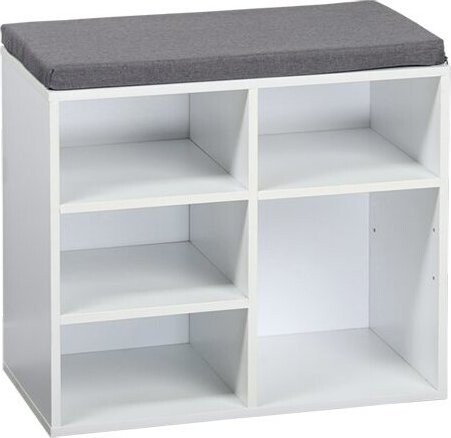 Kesper Botník s podsedákom malý 51,5 × 29,5 × 48 cm, biely/sivý