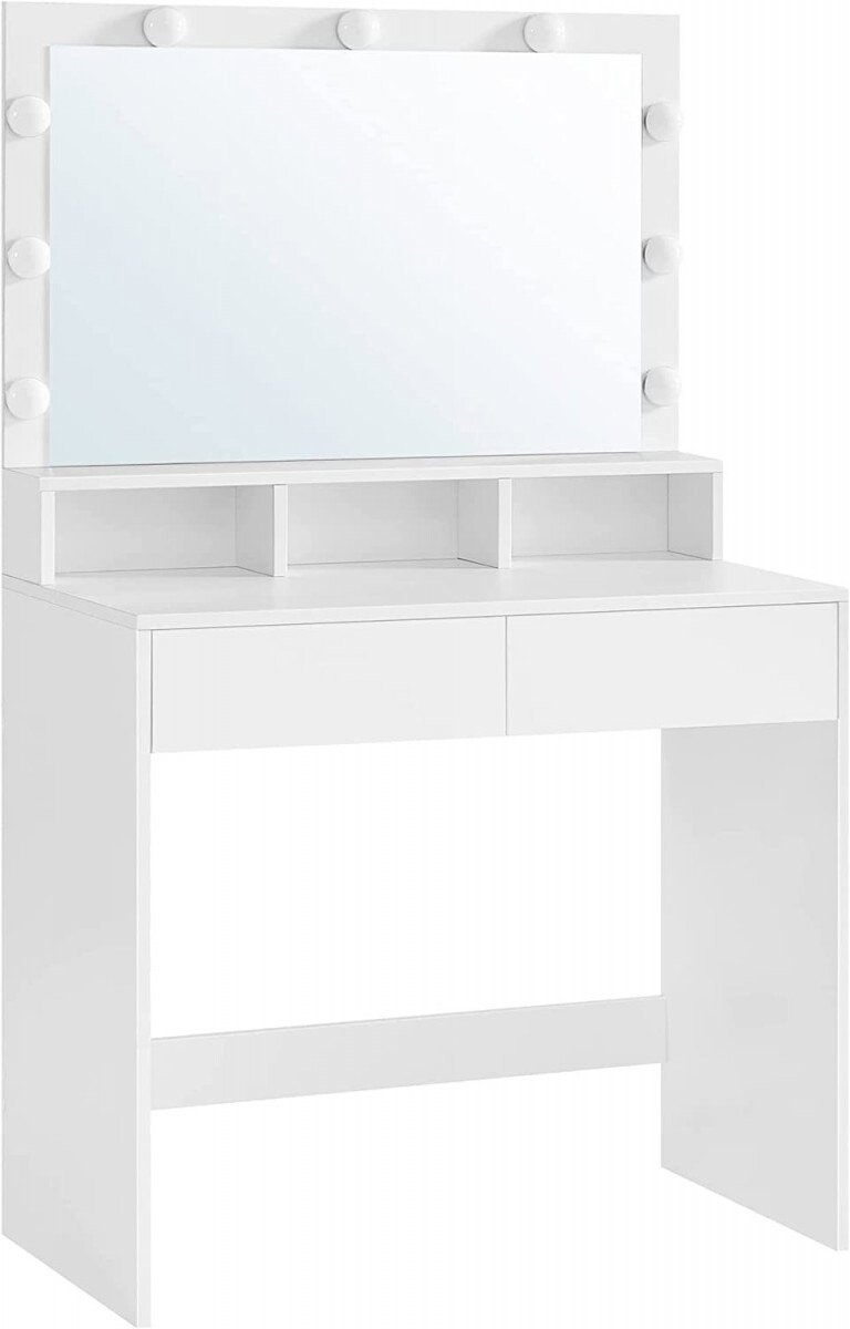 Songmics Kozmetický toaletný stolík Velisa 140 cm, biely