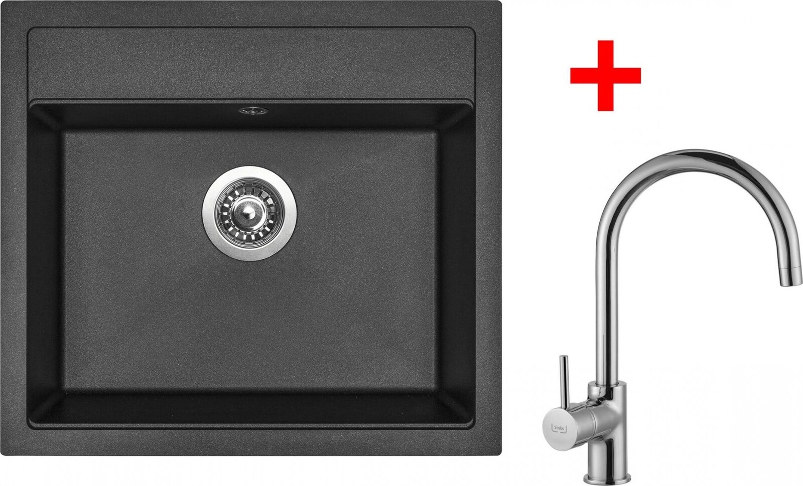 Sinks Solo 560 Metalblack + Vitalia