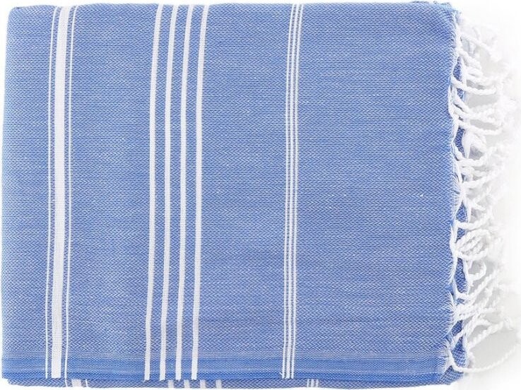 Nantong BeautyShow Textile Co Hamam osuška či prostěradlo do sauny Jasmin, 100 × 180 cm, modrá